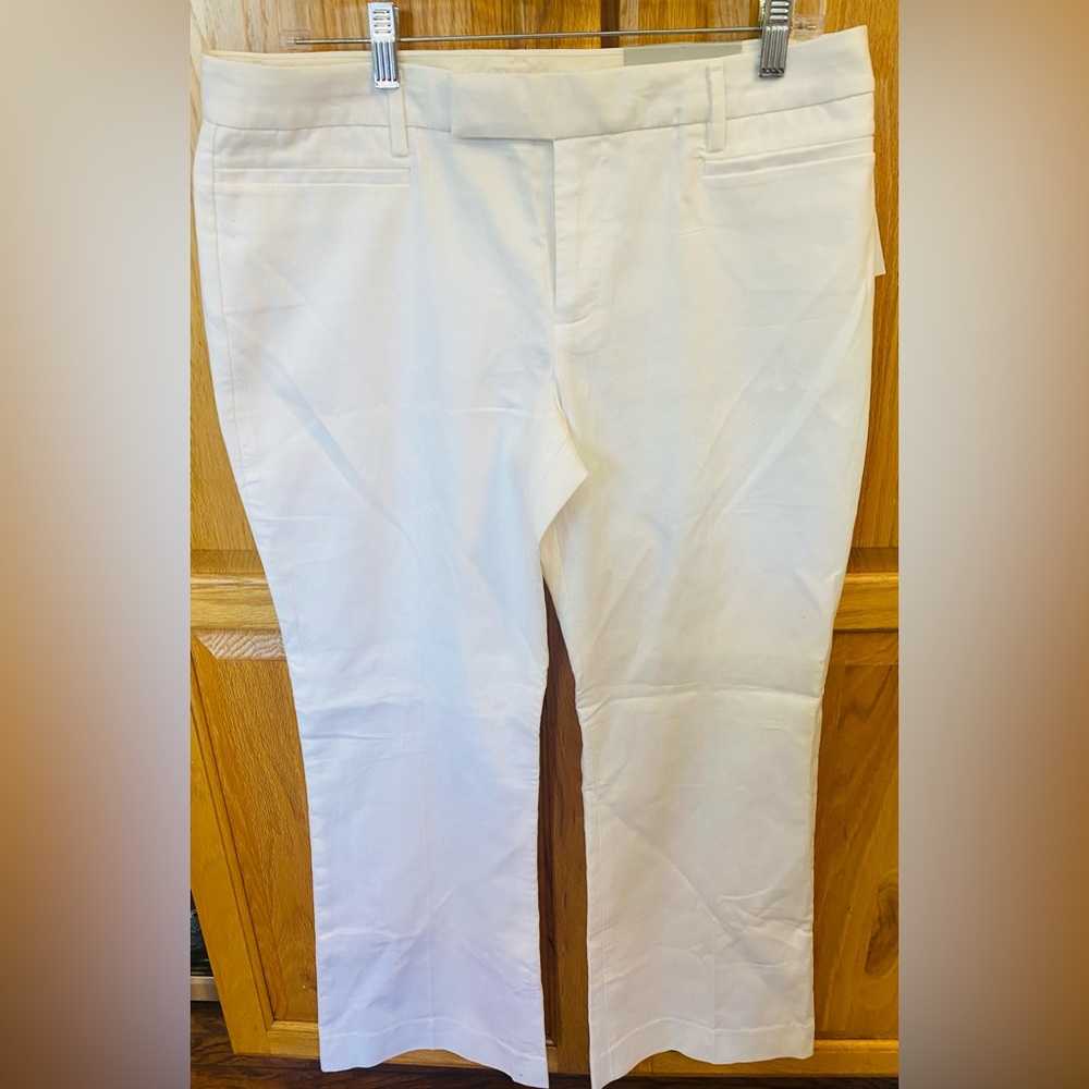 Gap Modern Bootcut Stretch‎ Woman's White Pants Size 10 W33" NEW